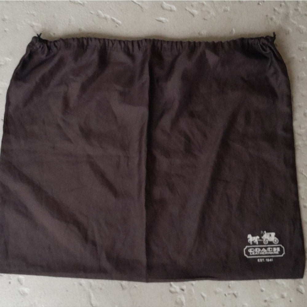 Coach Dark Brown Silky Dust Bag Large